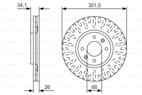 Тормозной диск BOSCH 0986479D36 (фото 1)