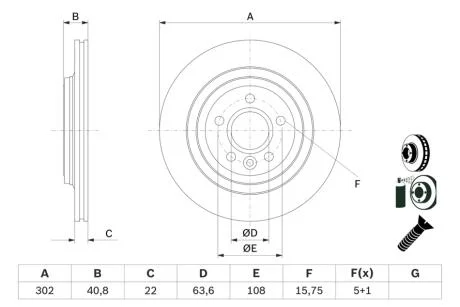 Тормозной диск BOSCH 0986479E85
