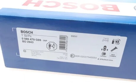Диск гальмівний (задній) 5 (G30/F90)/X5 (G05)/X6 (G06) 18- (вентильований) BOSCH 0 986 479 G99