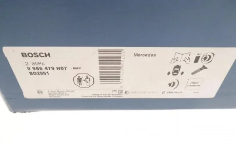 Диск гальмівний (задній) MB Sprinter 18- (298x18) (з покриттям) (повний) BOSCH 0 986 479 H07