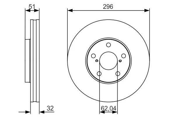 Диск тормозной LEXUS GS300/GS430/SC430 F'3,0-4,3'97-10 - кратн. 1 шт BOSCH 0986479R20 (фото 1)