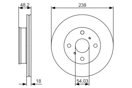 Тормозной диск BOSCH 0986479R75