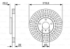 Диск гальмівний INFINITI/NISSAN FX35/FX/Maxima \'\'F \'\'3,5-4,5 \'\'02-08 BOSCH 0986479V60 (фото 1)