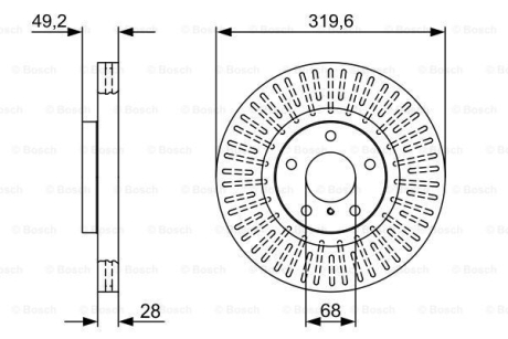 Диск тормозной INFINITI/NISSAN FX35/FX/Maxima F'3,5-4,5 F02-08 BOSCH 0986479V60