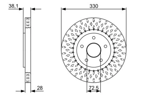 Гальмівний диск BOSCH 0986479V85