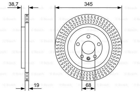 FORD диск гальм. задній Explorer 3,5 10- BOSCH 0986479W54