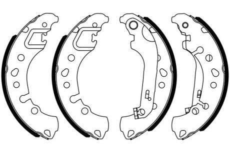 Тормозные колодки барабанные BOSCH 0986487961