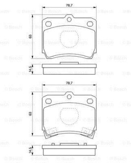 Тормозные колодки дисковые BOSCH 0986493550