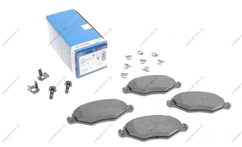 Колодки гальмівні (передні) Peugeot 206 98-/Peugeot 206+ 09-13/Peugeot 306 93-01 BOSCH 0 986 494 039 (фото 1)
