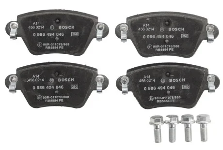 Колодки тормозные (задние) Renault Kangoo 4x4/Ford Mondeo III 01- (Bosch) BOSCH 0986494046