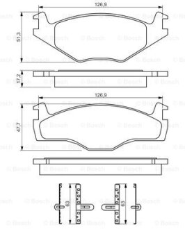 Гальмівні колодки, дискові BOSCH 0986494057