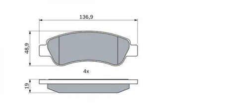 Колодки тормозные (задние) Fiat Ducato/Citroen Jumper/Peugeot Boxer 06- (Bosch) BOSCH 0 986 494 110