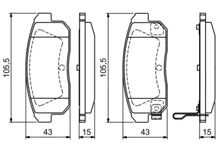 Тормозные колодки дисковые BOSCH 0986494223