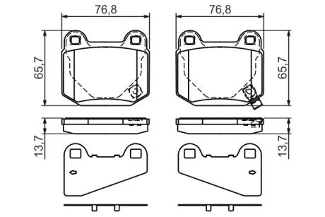 Колодки тормозные MITSUBISHI/NISSAN/SUBARU Lancer Evo/350/Impreza "R "98-07 BOSCH 0986494229
