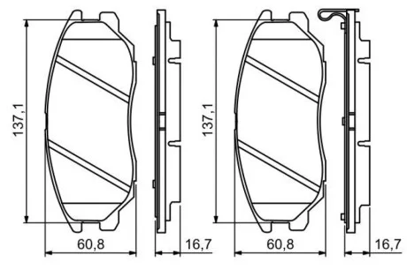 Колодки тормозные (передние) Hyundai Terracan/Equus/Kia Amanti 99- BOSCH 0 986 494 347