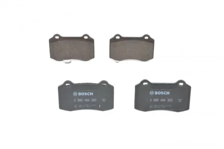 Колодки гальмівні (передні/задні) Volvo S60/V70 II 02-10/Jaguar S-Type R 4.2 V8 02-07 BOSCH 0986494393