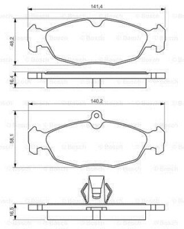 Тормозные колодки дисковые BOSCH 0986494413