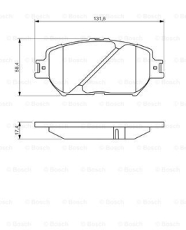 Колодки гальмівні LEXUS GS300 "F "05-11 BOSCH 0986494418