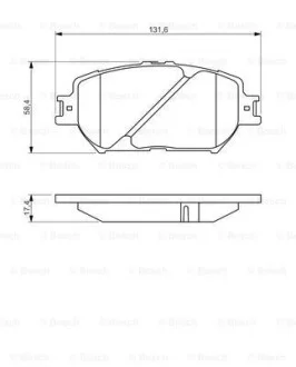 Колодки тормозные (передние) Lexus GS 05-11/IS III 13- BOSCH 0986494418