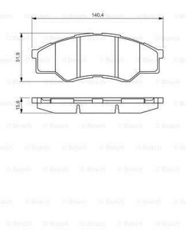 Тормозные колодки дисковые BOSCH 0986494425