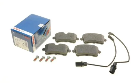 Колодки тормозные (задние) Audi A8 09- / A7 Sportback 13-18 (Lucas) Q+ (с датчиками) BOSCH 0986494446