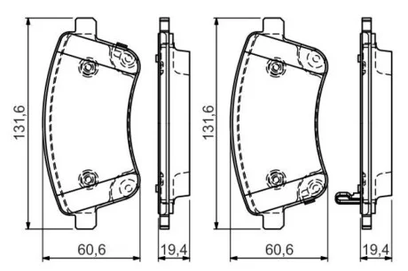 Колодки гальмівні (передні) Hyundai ix20/Kia Venga 10- BOSCH 0986494552
