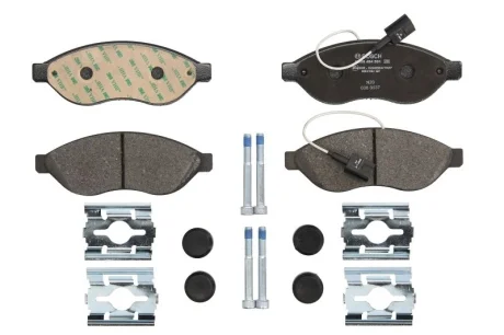 Колодки тормозные (передние) Citroen Jumper/Fiat Ducato/Peugeot Boxer 06- (Brembo) (с датчиком) BOSCH 0986494591