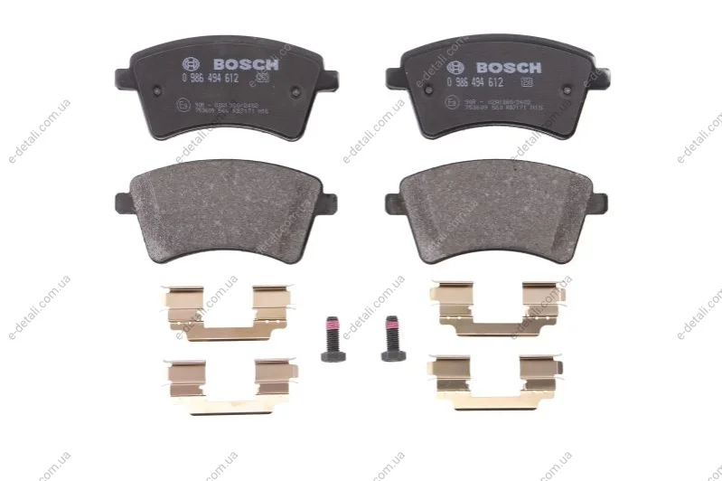 Колодки тормозные (передние) Renault Kangoo 08- BOSCH 0986494612 (фото 1)
