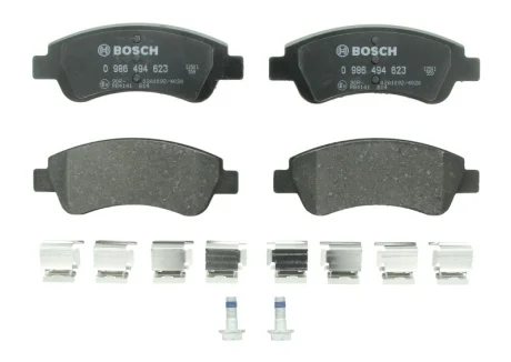 Гальмівні колодки, дискові BOSCH 0986494623