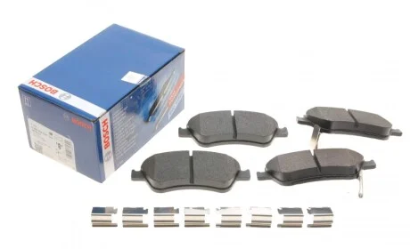 Колодки тормозные (передние) Toyota Auris 06-12/Corolla 06-14 (с прижимной пластиной) BOSCH 0 986 494 638