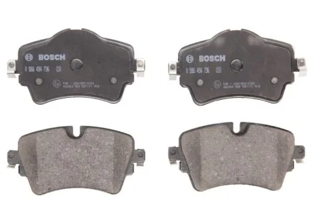 Колодки гальмівні (передні) BMW 1 (F52)/X2 (F39) 17-/2 (F44-F46)/X1 (F48)/Mini 13-/3 (F30/F80) 11- BOSCH 0986494736