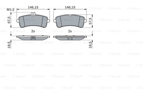 Гальмівні колодки дискові BOSCH 0986494764