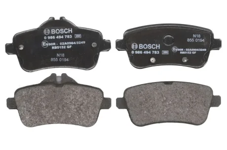 Колодки тормозные (задние) MB GL-class (X166) 12-/GLE-class (C292/W166) 15-/GLS-class (X166) 15- BOSCH 0986494783