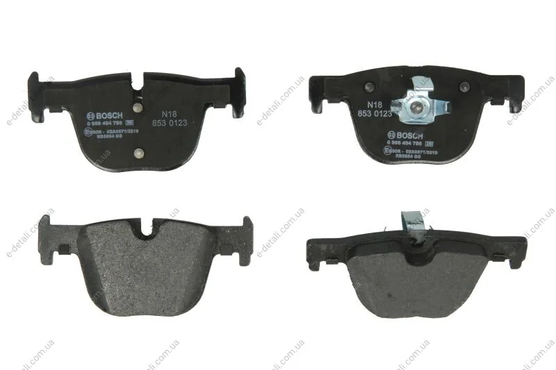 Колодки гальмівні (задні) BMW 3 (F30/F31/F34/F80)/4 (F32/F36/F82) 11- BOSCH 0986494786 (фото 1)