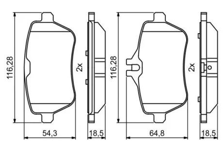 Колодки тормозные (задние) MB S-class (W222/V222/X222/C217) 13- BOSCH 0 986 494 790