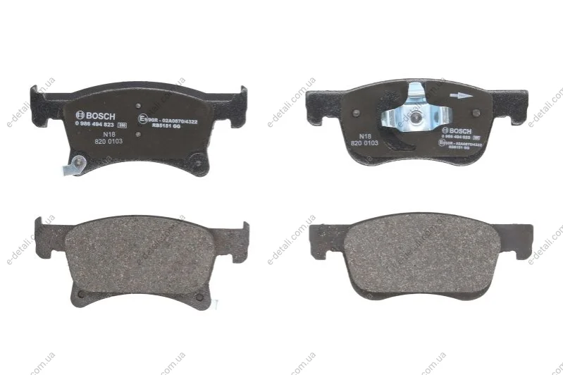 Колодки тормозные (передние) Opel Corsa E 14- BOSCH 0986494823 (фото 1)