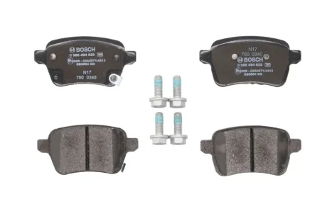 Колодки тормозные (задние) Fiat 500L 13-/Tipo 15-/Opel Corsa E 14- (с болтами) BOSCH 0 986 494 825