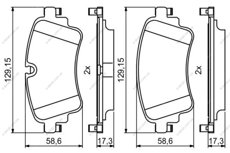 Колодки гальмівні (задні) Audi A4/A5/Q5/Q7 2.0 TFSI/TDI/3.0 TDI 15- (TRW) BOSCH 0 986 494 833 (фото 1)