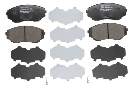 Гальмівні колодки, дискові BOSCH 0986494855