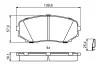 Колодки тормозные (передние) Mazda CX-7 2.2-3.7 06- BOSCH 0 986 494 879 (фото 7)