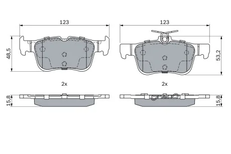Колодки тормозные (задние) Ford Mondeo/Galaxy/S-Max 14- BOSCH 0986494888