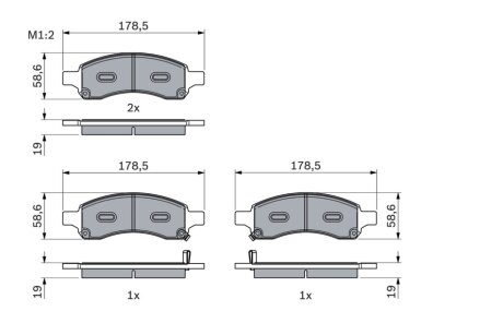 Гальмівні колодки, дискові BOSCH 0986494966