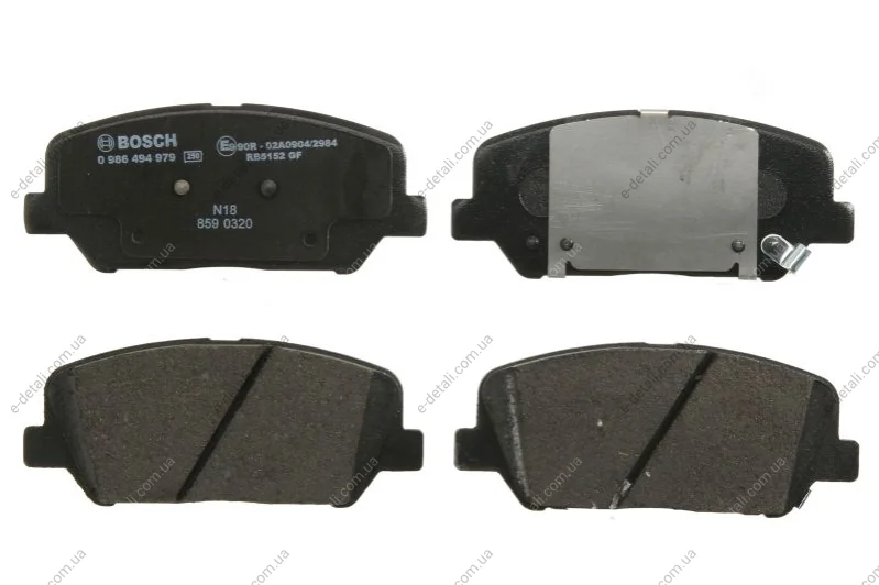 Колодки тормозные (передние) Hyundai Grandeur 11-/Genesis 08-/Kia Optima 10- BOSCH 0986494979 (фото 1)