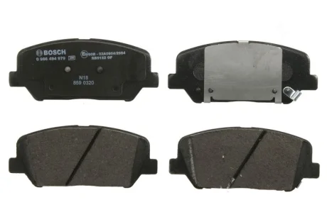 Колодки тормозные (передние) Hyundai Grandeur 11-/Genesis 08-/Kia Optima 10- BOSCH 0986494979