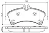 Колодки тормозные (задние) MB Sprinter 411-519CDI/VW Crafter 06- (спарка) BOSCH 0 986 495 099 (фото 2)