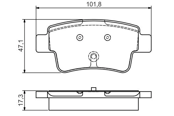 FIAT гальмівні колодки задн.Grande Punto 05- BOSCH 0986495111 (фото 1)