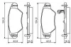 Колодки гальмівні (задні) Opel Astra G/Zafira A 98-09 BOSCH 0 986 495 250 (фото 4)