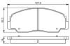 TOYOTA гальмівні колодки передн. Land Cruiser -96 BOSCH 0986495339 (фото 4)