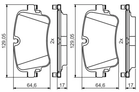 Колодки гальмівні (задні) Audi A6/A7/A8/Q7/Q8/VW Touareg 16- BOSCH 0 986 495 426