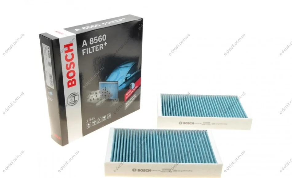 ФИЛЬТР САЛОНА (УГОЛЬНЫЙ АНТИАЛЕРГЕННЫЙ) BOSCH 0 986 628 560 (фото 1)